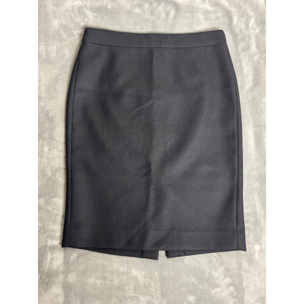 J.Crew No. 2 Pencil Skirt Black Wool Women's 6 Fully Lined Office Career Siren